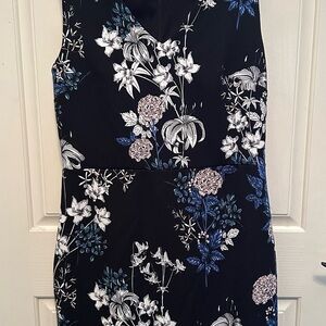 Banana republic, Floral Black and White Dress